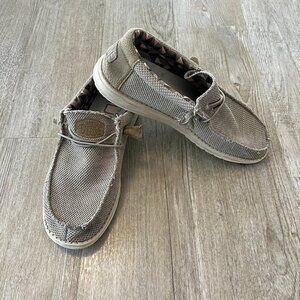 Mens Hey Dude Wally Sox Beige Shoes - 9